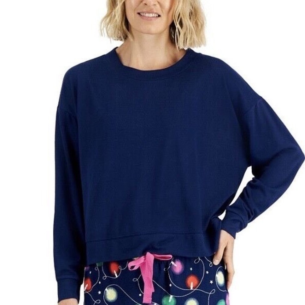 Jenni Women S Long Sleeve Mix It Pajamas Size L
